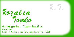 rozalia tomko business card